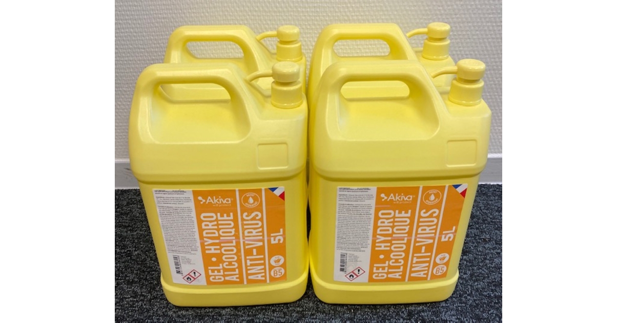 PACK 4x5 litres GHA Gel et solution hydroalcoolique phare santé fr